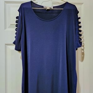 Michael Kors XL Navy Blue Top